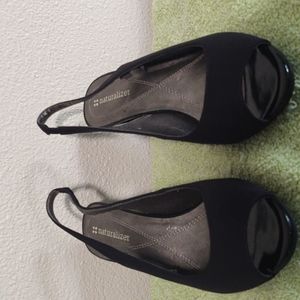 Naturalizer Black Slingback Pumps 8M